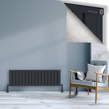 Radiva - Obi Dekoratif Alüminyum Radyatör 400x1284 Koyu Antrasit