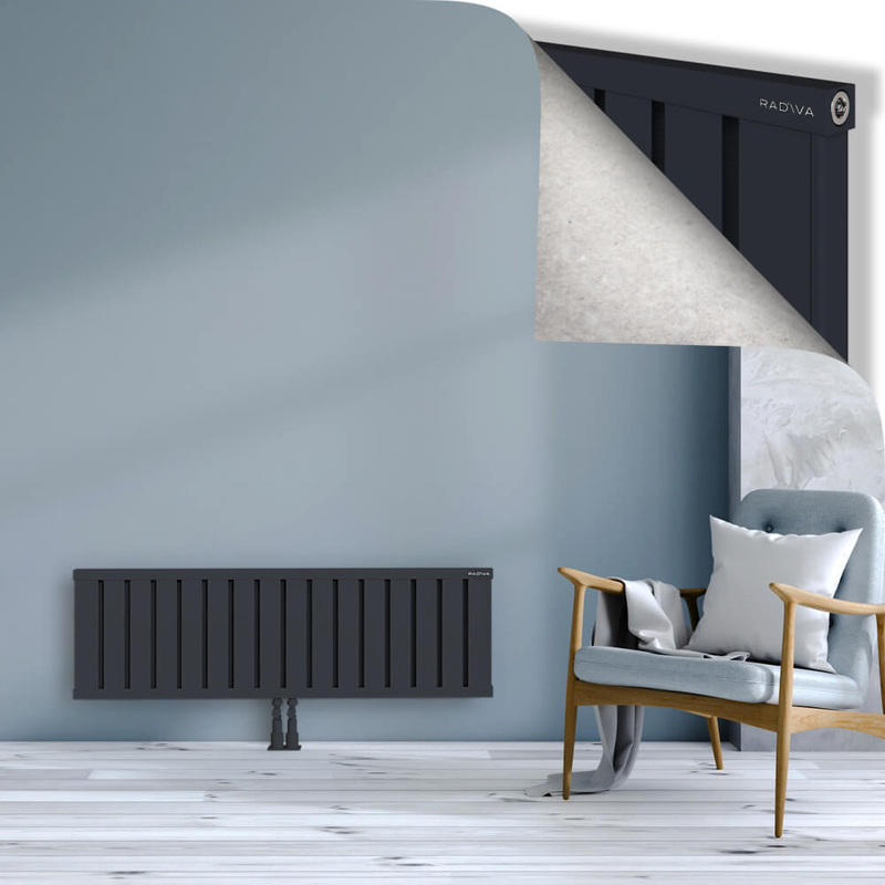 OBI Dekoratif Alüminyum Radyatör 400x1284 Koyu Antrasit