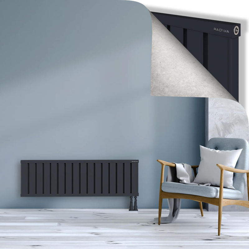 OBI Dekoratif Alüminyum Radyatör 400x1284 Koyu Antrasit