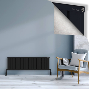 Radiva - Obi Dekoratif Alüminyum Radyatör 400x1284 Siyah