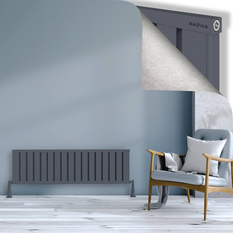 OBI Dekoratif Alüminyum Radyatör 400x1364 Antrasit