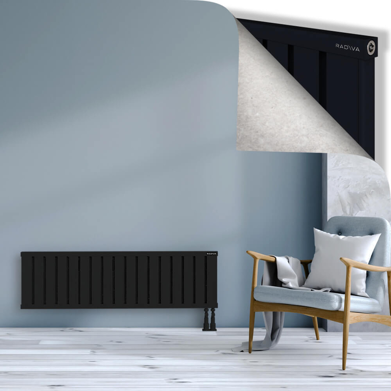 OBI Dekoratif Alüminyum Radyatör 400x1364 Siyah