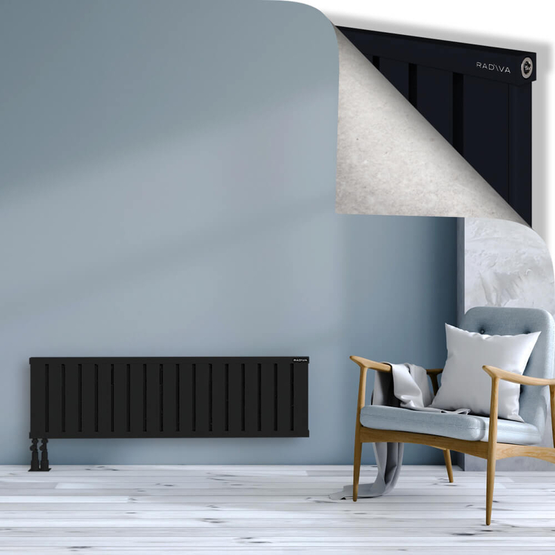 OBI Dekoratif Alüminyum Radyatör 400x1364 Siyah