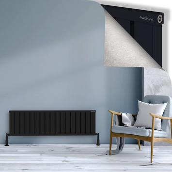 Radiva - Obi Dekoratif Alüminyum Radyatör 400x1364 Siyah