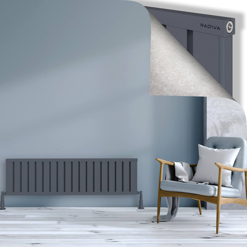 OBI Dekoratif Alüminyum Radyatör 400x1444 Antrasit