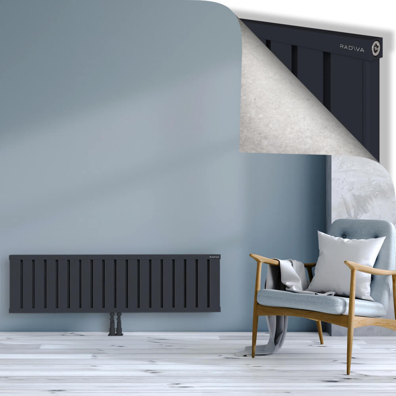OBI Dekoratif Alüminyum Radyatör 400x1444 Koyu Antrasit