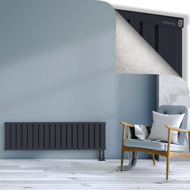 OBI Dekoratif Alüminyum Radyatör 400x1444 Koyu Antrasit