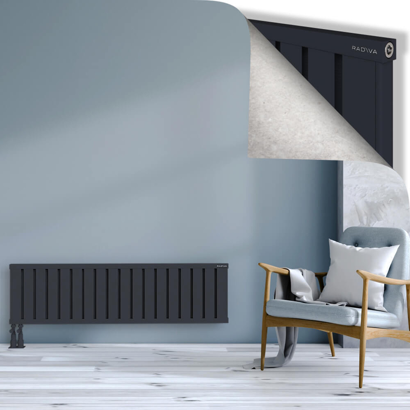 OBI Dekoratif Alüminyum Radyatör 400x1444 Koyu Antrasit