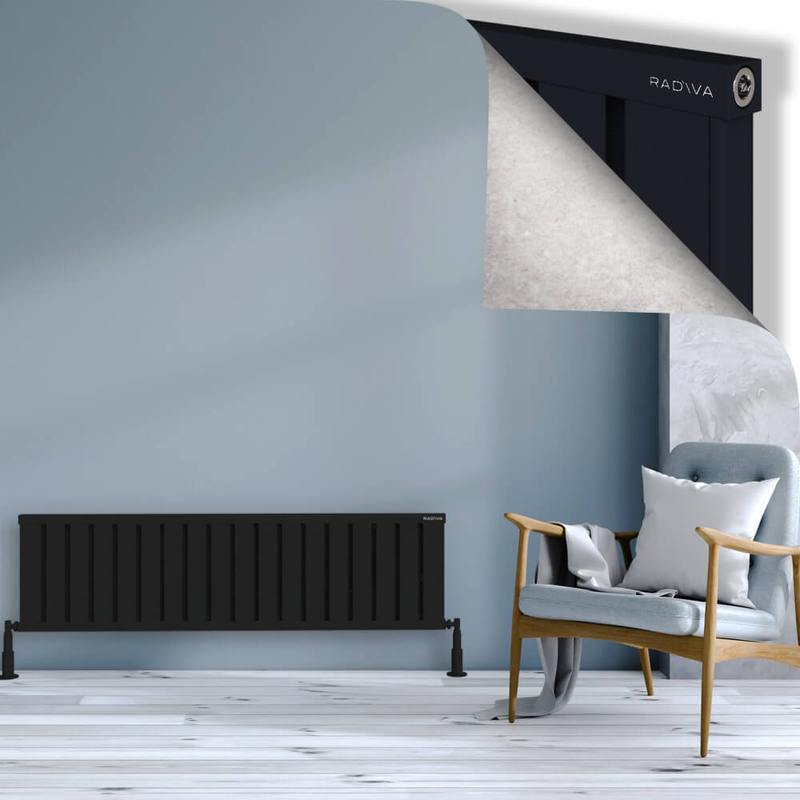 OBI Dekoratif Alüminyum Radyatör 400x1444 Siyah