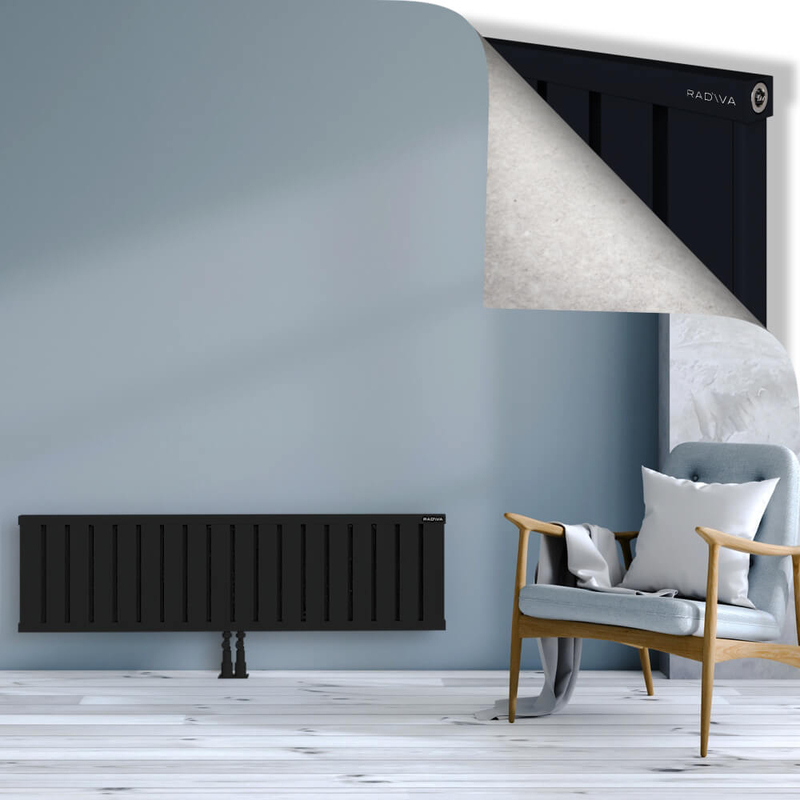 OBI Dekoratif Alüminyum Radyatör 400x1444 Siyah
