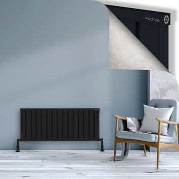 Radiva - Obi Dekoratif Alüminyum Radyatör 500x1204 Siyah