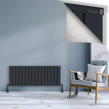Radiva - Obi Dekoratif Alüminyum Radyatör 500x1284 Koyu Antrasit