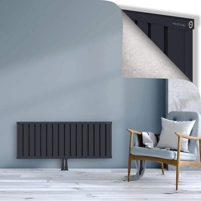 OBI Dekoratif Alüminyum Radyatör 500x1284 Koyu Antrasit