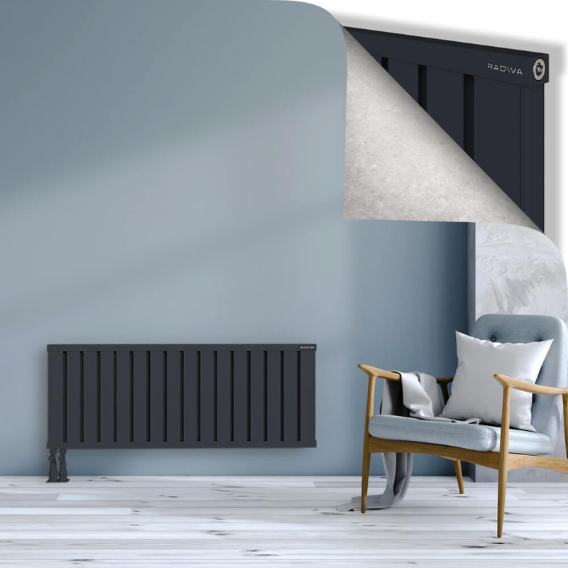 OBI Dekoratif Alüminyum Radyatör 500x1284 Koyu Antrasit