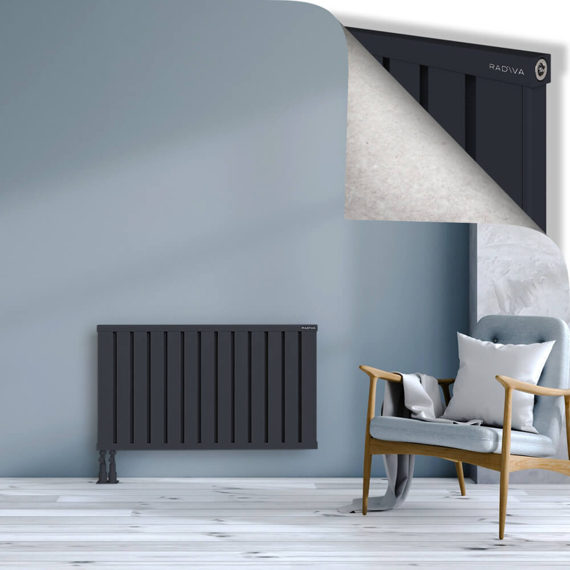 OBI Dekoratif Alüminyum Radyatör 600x1044 Koyu Antrasit