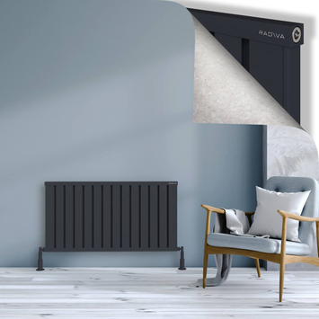 Radiva - Obi Dekoratif Alüminyum Radyatör 600x1124 Koyu Antrasit