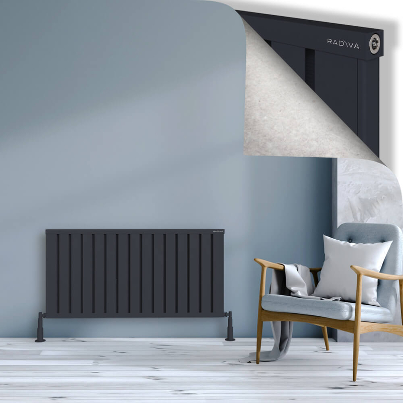 OBI Dekoratif Alüminyum Radyatör 600x1204 Koyu Antrasit