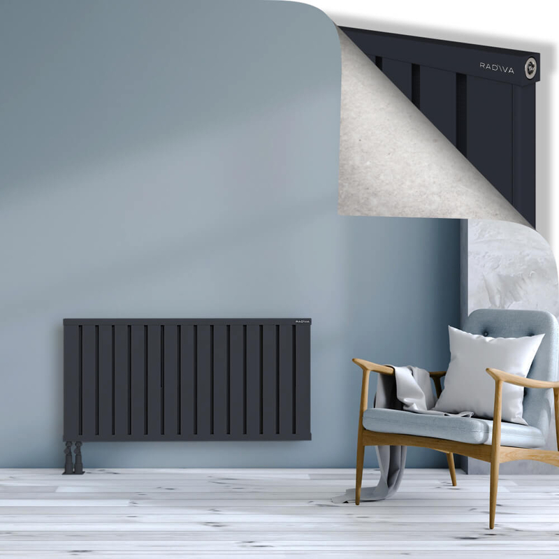 OBI Dekoratif Alüminyum Radyatör 600x1204 Koyu Antrasit