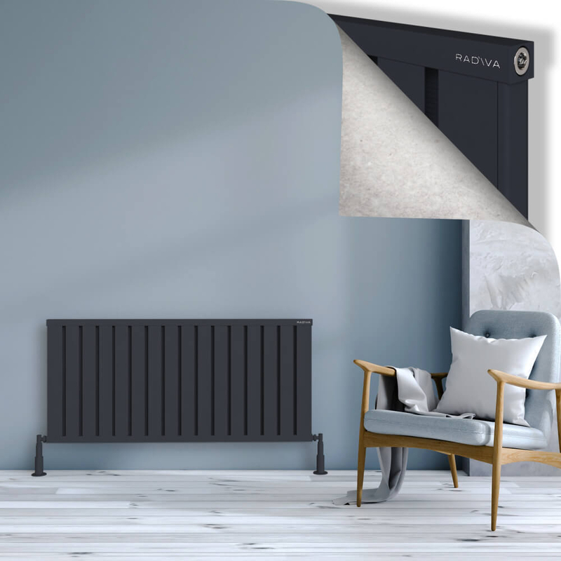 OBI Dekoratif Alüminyum Radyatör 600x1284 Koyu Antrasit