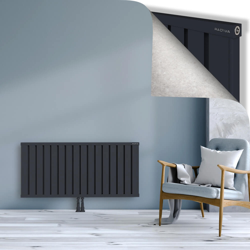 OBI Dekoratif Alüminyum Radyatör 600x1284 Koyu Antrasit