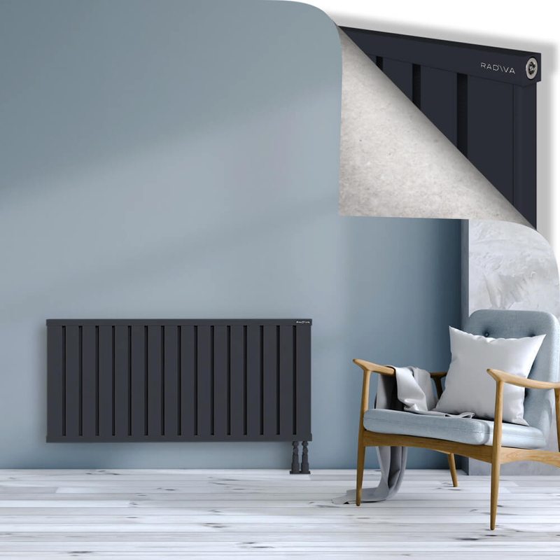 OBI Dekoratif Alüminyum Radyatör 600x1284 Koyu Antrasit