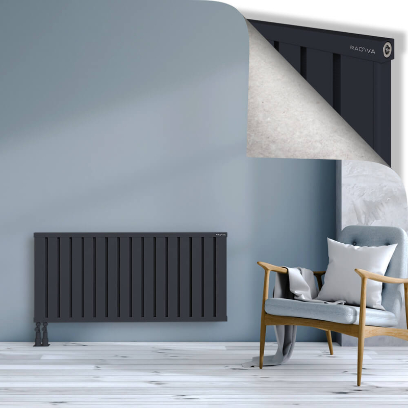 OBI Dekoratif Alüminyum Radyatör 600x1284 Koyu Antrasit