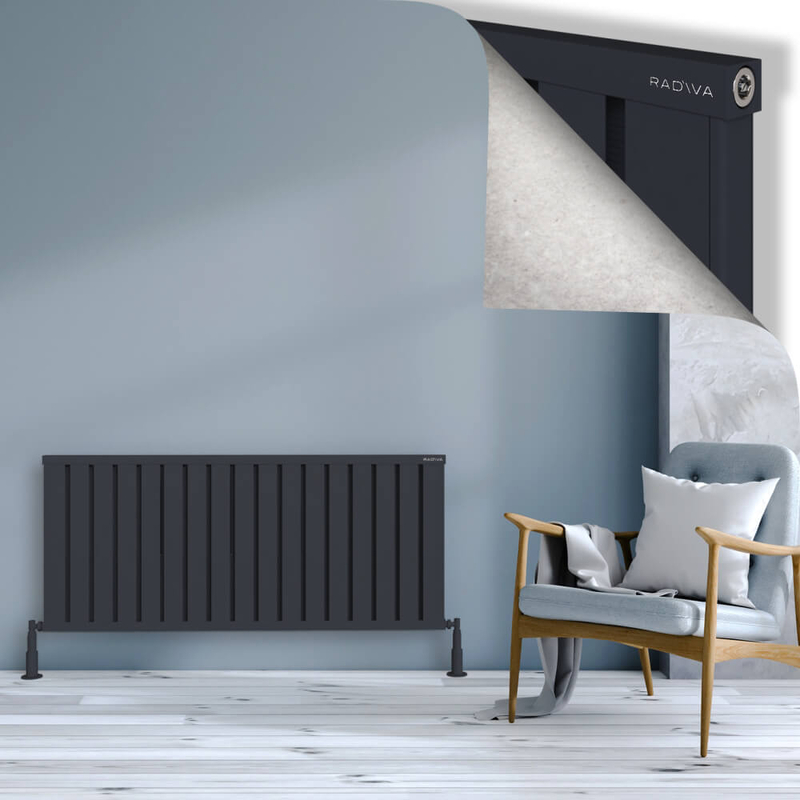 OBI Dekoratif Alüminyum Radyatör 600x1364 Koyu Antrasit