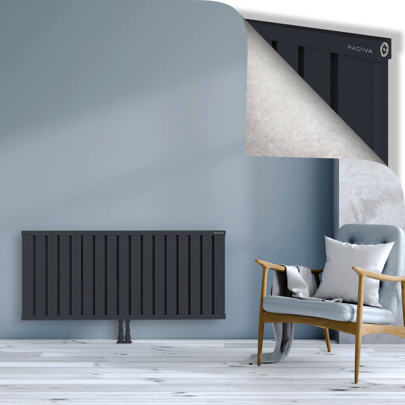 OBI Dekoratif Alüminyum Radyatör 600x1364 Koyu Antrasit