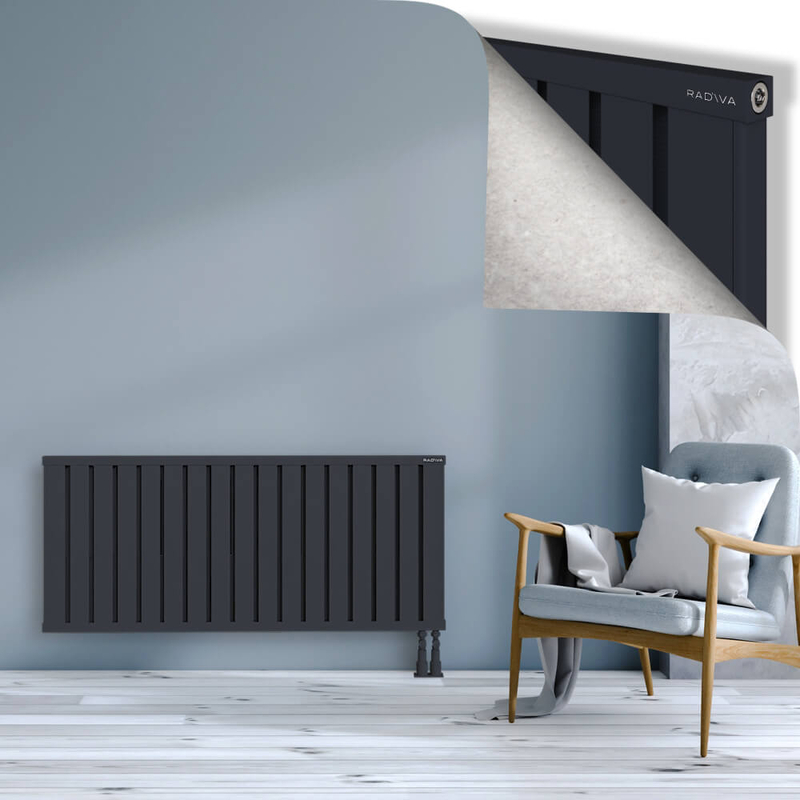 OBI Dekoratif Alüminyum Radyatör 600x1364 Koyu Antrasit