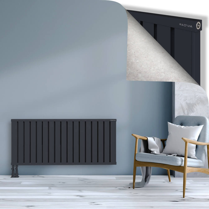 OBI Dekoratif Alüminyum Radyatör 600x1364 Koyu Antrasit