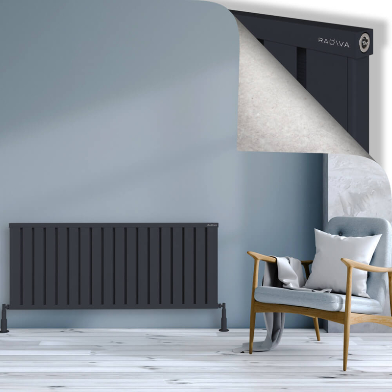 OBI Dekoratif Alüminyum Radyatör 600x1444 Koyu Antrasit
