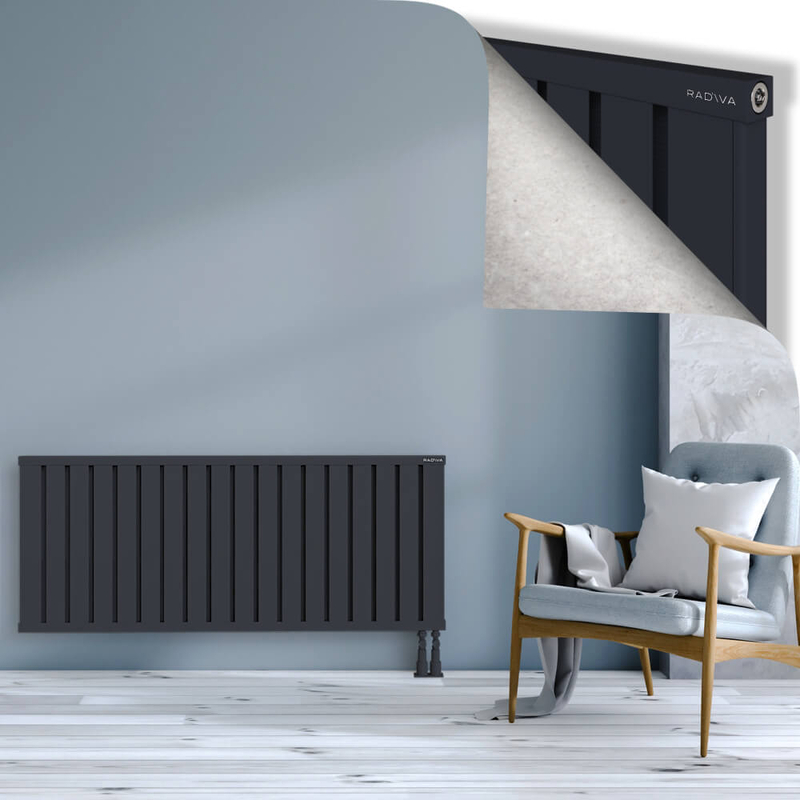 OBI Dekoratif Alüminyum Radyatör 600x1444 Koyu Antrasit