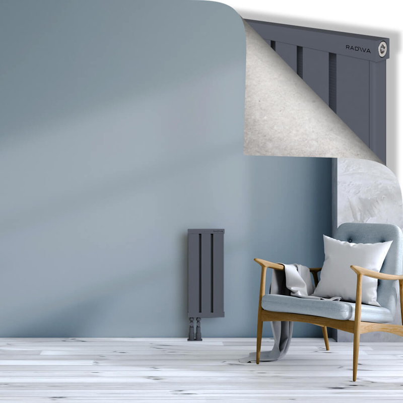 OBI Dekoratif Alüminyum Radyatör 600x244 Antrasit