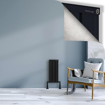 Radiva - Obi Dekoratif Alüminyum Radyatör 600x244 Siyah