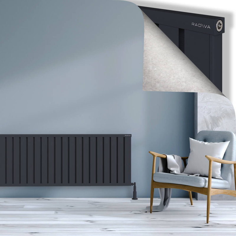 OBI Dekoratif Alüminyum Radyatör 600x2884 Koyu Antrasit