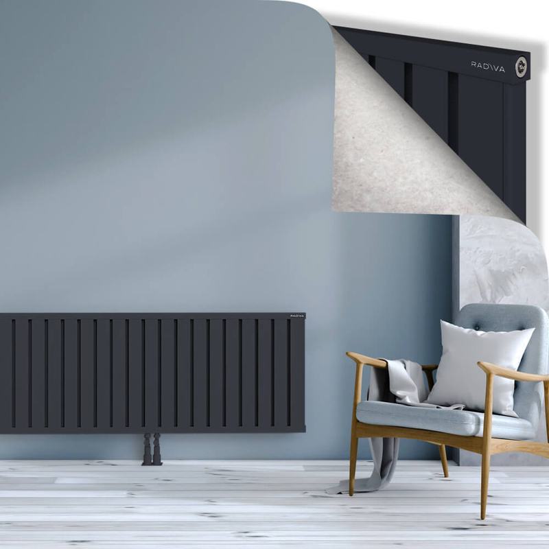 OBI Dekoratif Alüminyum Radyatör 600x2884 Koyu Antrasit