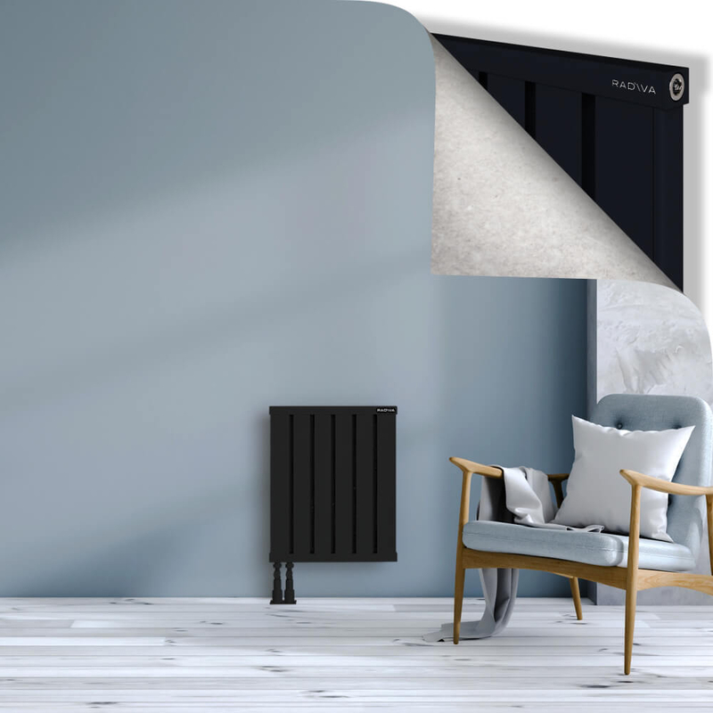 OBI Dekoratif Alüminyum Radyatör 600x484 Siyah