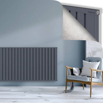 OBI Dekoratif Alüminyum Radyatör 900x1844 Antrasit - Thumbnail