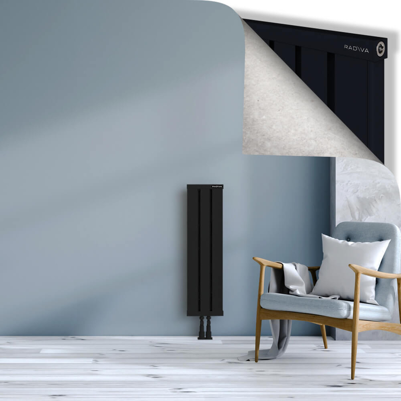 OBI Dekoratif Alüminyum Radyatör 900x244 Siyah