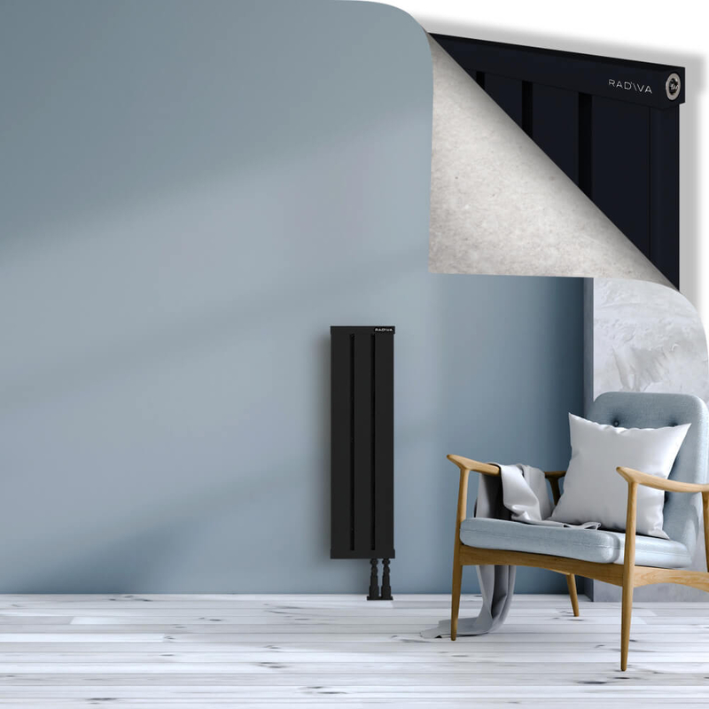 OBI Dekoratif Alüminyum Radyatör 900x244 Siyah