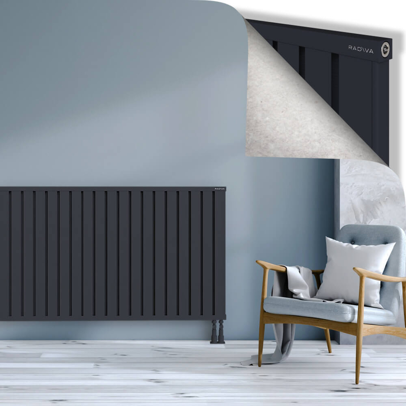 OBI Dekoratif Alüminyum Radyatör 900x2484 Koyu Antrasit