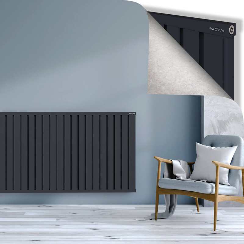 OBI Dekoratif Alüminyum Radyatör 900x2484 Koyu Antrasit