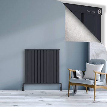 Radiva - Obi Dekoratif Alüminyum Radyatör 900x884 Koyu Antrasit