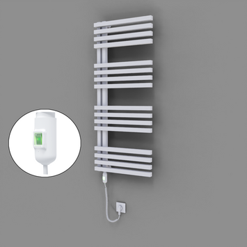 Radiva - Oka Dekoratif Elektrikli Havlupan 500x1200 Beyaz (On/Off Düğmeli) 600W