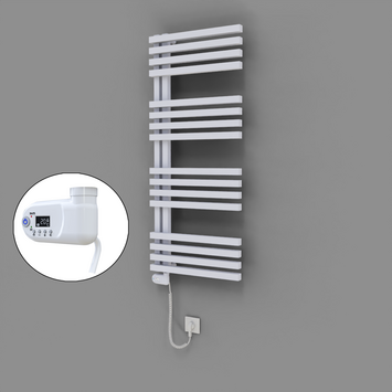 Radiva - Oka Dekoratif Elektrikli Havlupan 500x1200 Beyaz (Thesis Termostat) 600W