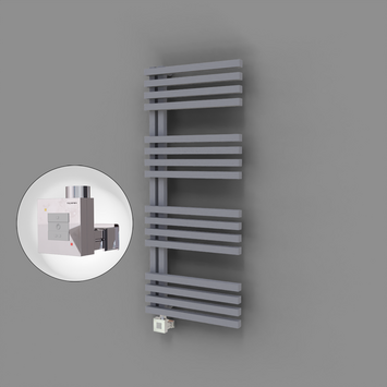 Radiva - Oka Dekoratif Elektrikli Havlupan 500x1200 Gri (KTX1 Termostat) 600W
