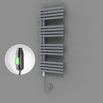 Radiva - Oka Dekoratif Elektrikli Havlupan 500x1200 Gri (On/Off Düğmeli) 600W