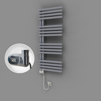 Radiva - Oka Dekoratif Elektrikli Havlupan 500x1200 Gri (Thesis Termostat) 600W