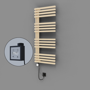 Radiva - Oka Dekoratif Elektrikli Havlupan 500x1200 Kapuçino (KTX3 Termostat) 600W Spiral Kablolu