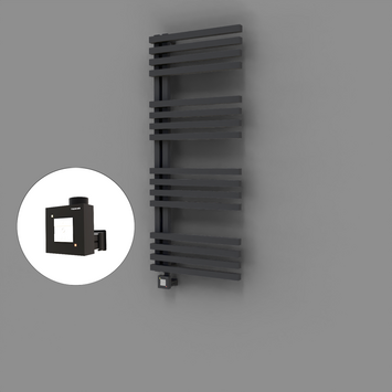 Radiva - Oka Dekoratif Elektrikli Havlupan 500x1200 Koyu Antrasit (KTX1 Termostat) 600W